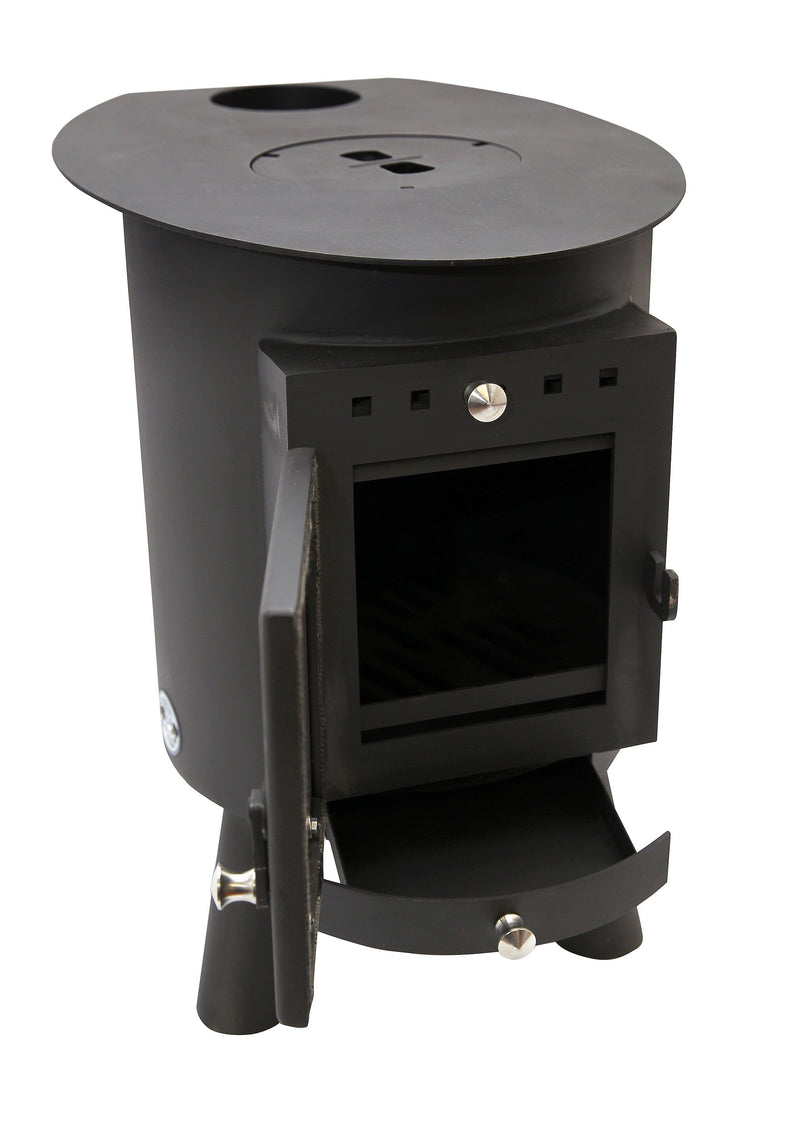 Hygge Oval Wood Stove | 4.5kw 18kg | Twin Wall Flue Package